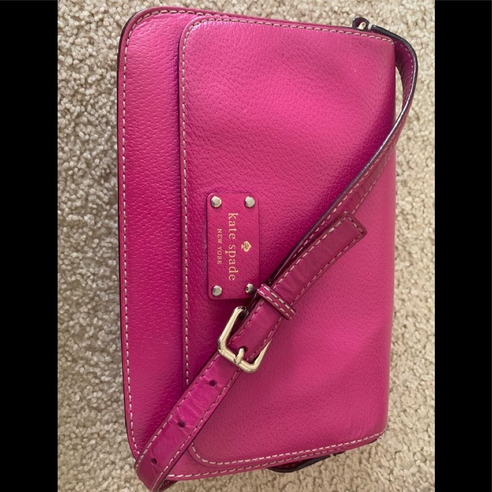 Kate Spade Pink crossbody leather handbag